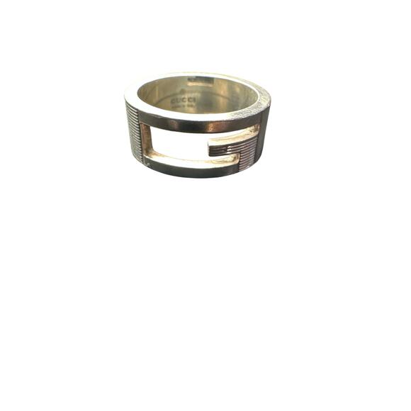 Gucci Wide G Cutout Band Ring Sterling Silver - Picture 7 of 7